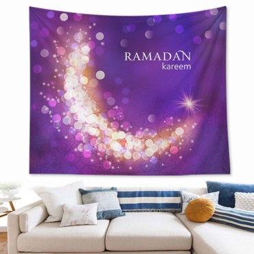 73*95cm Ramadan thin Background Decoration Eid Mubarak Decoration Islamic Muslim Party Wall Tapestry Cloth