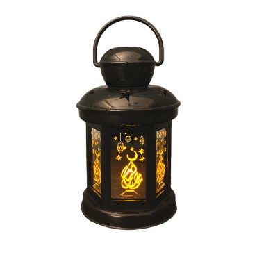 Creative night round light battery Ramadan golden night light gift Eid Mubarak table lamp