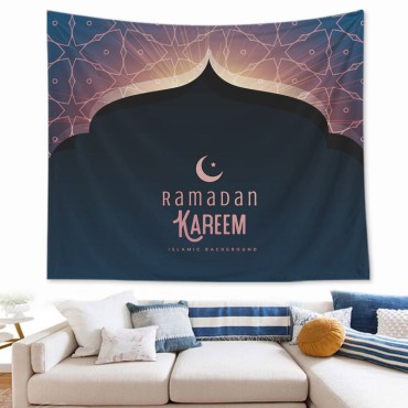 73*95cm Ramadan thin Background Decoration Eid Mubarak Decoration Islamic Muslim Party Wall Tapestry Cloth