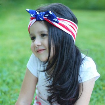 Wholesale new design Independence Day Headband for Adults and Kids National Day Rabbit ears Hair Accessories