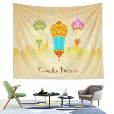 73*95cm Living Room decoration Wall Tapestry   Fireplace Hanging Eid Mubarak Backdrop Wall Tapestry