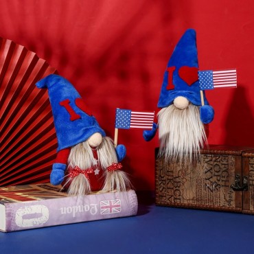 New Design Independence Day Decorative Sitting Dolls Old Dwarf Household Decorations Stuffed Toy for Kids Gift