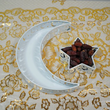 EID al-Adha plate Eid Mubarak trays Muslim Ramadan castle Moon Stars candy cake rack