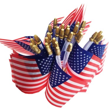 American Independence Day Exquisite Hand Signal Flag Wholesale Wooden Plastic Polyester flags