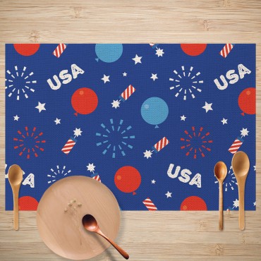 Decorative placemat Independence Day New Design Solid Tablecloth Party Oil-proof Stain-proof Placemats