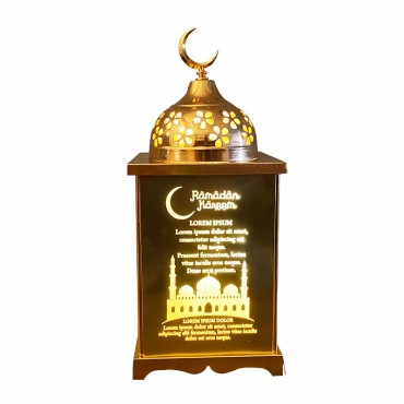 Eid Mubarak Party Ornaments Lantern Eid Festival Muslim Ramadan  LED  Lantern Decoration