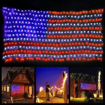 Super Bright LED American Flag lights Independence Day July 4th Decorative  Light