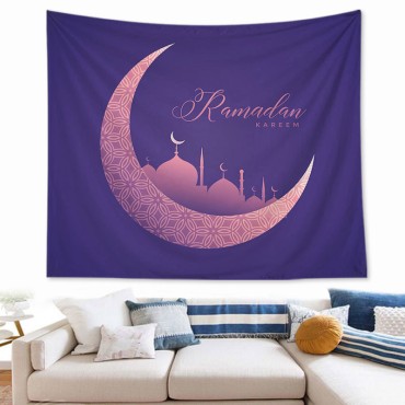 73*95cm Ramadan thin Background Decoration Eid Mubarak Decoration Islamic Muslim Party Wall Tapestry Cloth