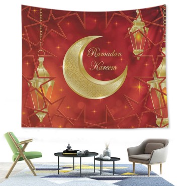 73*95cm Living Room decoration Wall Tapestry   Fireplace Hanging Eid Mubarak Backdrop Wall Tapestry