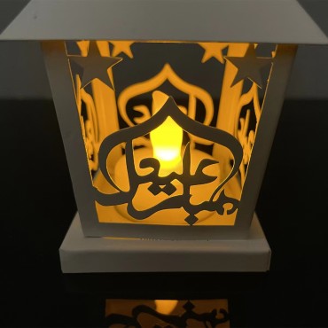 Mini Ramadan Festival Decoration For Home Led Wind Lantern Ornament Eid Al Adha Muslim Party Islamic Kareem Eid Mubarak Decor