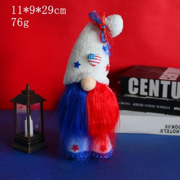 New Design Independence Day Decorative Dolls  Forest Mustache  Old Dwarf Doll No-face Toy  Decorations for Festival Gift