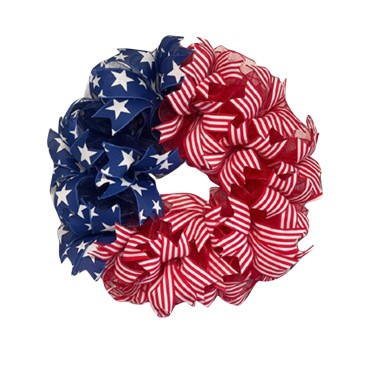 Home Decoration Independence Day Wreath Hanging on Door Cloth Festival Garland Decorations