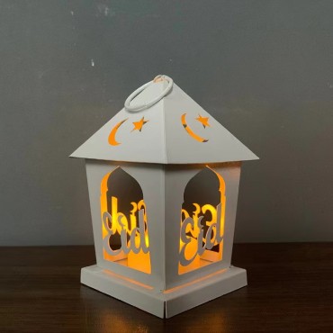 Mini Ramadan Festival Decoration For Home Led Wind Lantern Ornament Eid Al Adha Muslim Party Islamic Kareem Eid Mubarak Decor