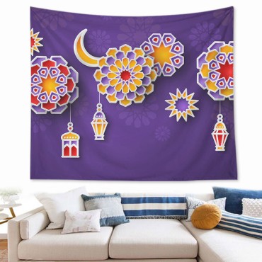 73*95cm Ramadan thin Background Decoration Eid Mubarak Decoration Islamic Muslim Party Wall Tapestry Cloth