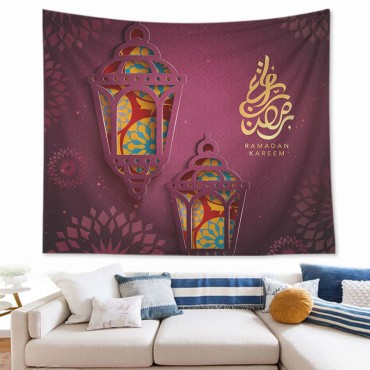 73*95cm Ramadan thin Background Decoration Eid Mubarak Decoration Islamic Muslim Party Wall Tapestry Cloth