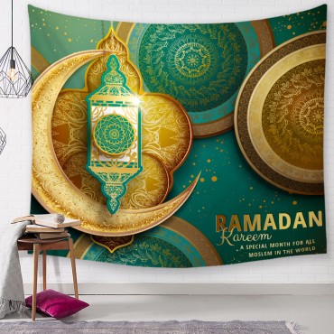 150*130cm Eid Mubarak Living Room decoration Wall Tapestry Hanging Ramadan Eid Mubarak Background