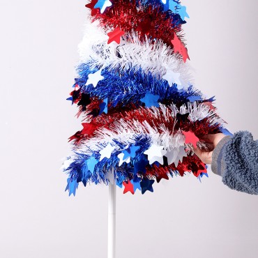 American Independence Day Decorations National Flag Stars Tree Hotel Mall Decoration Folding tree