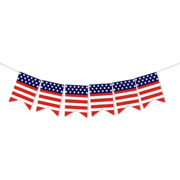 USA Independence Day Party Banners USA Holiday Pull Flag Hangers For Indoor And Outdoor Decoration