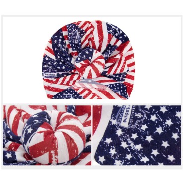 Wholesale New Lovely Baby Turban Headband Cute Independence Day Infant Baby Beanie Hat