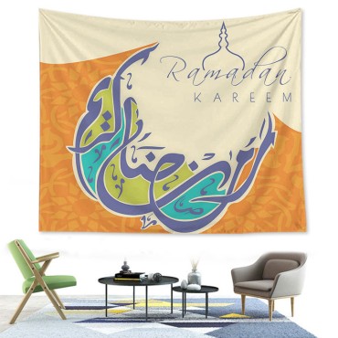 73*95cm Living Room decoration Wall Tapestry   Fireplace Hanging Eid Mubarak Backdrop Wall Tapestry