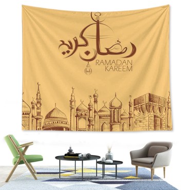 73*95cm Living Room decoration Wall Tapestry   Fireplace Hanging Eid Mubarak Backdrop Wall Tapestry