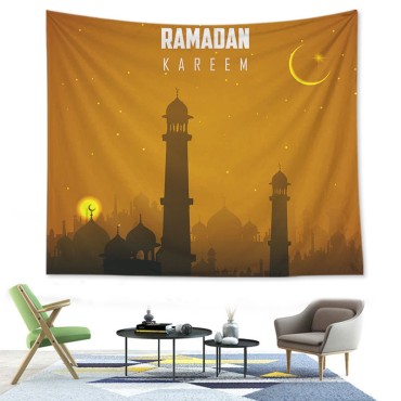 73*95cm Living Room decoration Wall Tapestry   Fireplace Hanging Eid Mubarak Backdrop Wall Tapestry