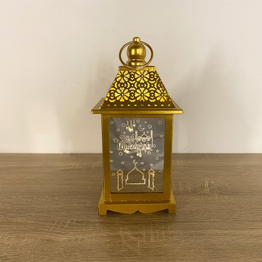 Ramadan EID Iron Wind Lantern Greeting islamic Festival supplies Celebration Eid Mubarak table lamp