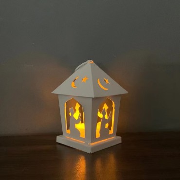 Mini Ramadan Festival Decoration For Home Led Wind Lantern Ornament Eid Al Adha Muslim Party Islamic Kareem Eid Mubarak Decor