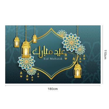 Islamic Ramadan Tapestry Decoration Cloth Muslim Wall Background Cloth Eid Moon Print Hanging Cloth For Bedroom Decorations