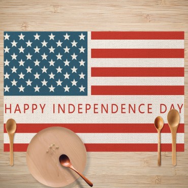 Decorative placemat Independence Day New Design Solid Tablecloth Party Oil-proof Stain-proof Placemats