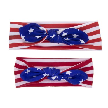 Wholesale new design Independence Day Headband for Adults and Kids National Day Rabbit ears Hair Accessories