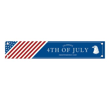 Factory Direct Sale American Fourth of July Banner High quality 300*50cm banners Decorations for Party