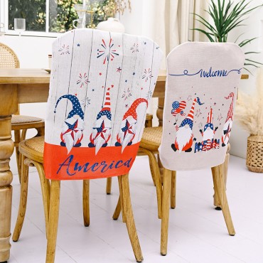 4th of July Decor Independence Day Exquisite Cloth Chair Cover for Home Decorations