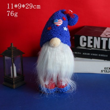 New Design Independence Day Decorative Dolls  Forest Mustache  Old Dwarf Doll No-face Toy  Decorations for Festival Gift