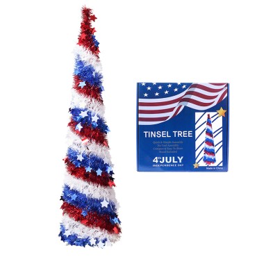 American Independence Day Decorations National Flag Stars Tree Hotel Mall Decoration Folding tree