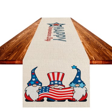 Wholesale New Design Independence Day Decorative Platemats Flax Oil-proof Stain-proof Beautiful Tablecloth for Party