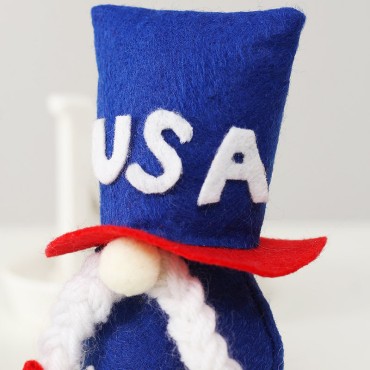 Creative American Independence Day Cute Faceless Old Man Doll with Wizard Hat Rudolph Home Decoration