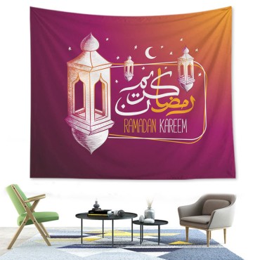 73*95cm Living Room decoration Wall Tapestry   Fireplace Hanging Eid Mubarak Backdrop Wall Tapestry