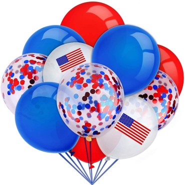 Wholesale Independence Day Decoration Set Party Supplies Hanging Paper Fans Swirls Star Confetti Flag Banner Pull Flag Kit