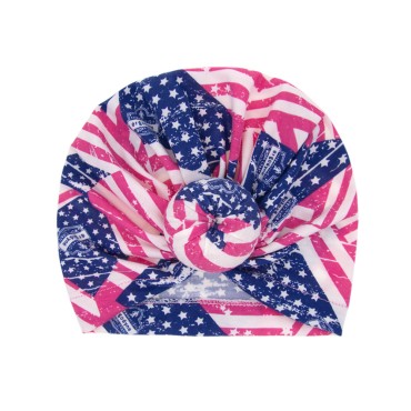 Wholesale New Lovely Baby Turban Headband Cute Independence Day Infant Baby Beanie Hat