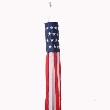 Durable Independence Day Windsock Flag Cheap Price Vivid Color US Column windsock flags for Outdoor Decor