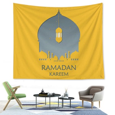 73*95cm Living Room decoration Wall Tapestry   Fireplace Hanging Eid Mubarak Backdrop Wall Tapestry