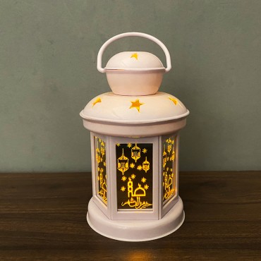 Creative night round light battery Ramadan golden night light gift Eid Mubarak table lamp