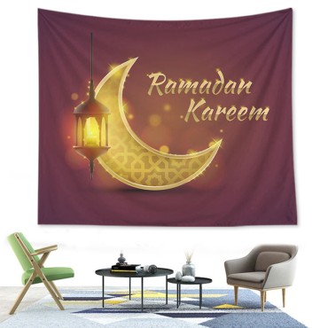 73*95cm Living Room decoration Wall Tapestry   Fireplace Hanging Eid Mubarak Backdrop Wall Tapestry