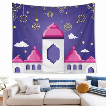 73*95cm Ramadan thin Background Decoration Eid Mubarak Decoration Islamic Muslim Party Wall Tapestry Cloth