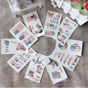 Hot sale Independence Day photo props seven-piece set glasses hairband sticker and other decorative set