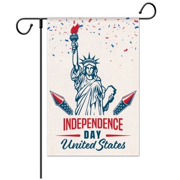 Creative New Design American Independence Day Decorative Flag Sloid Durable Colorful flags for Garden Decoration