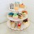 White three-layer cake rack 