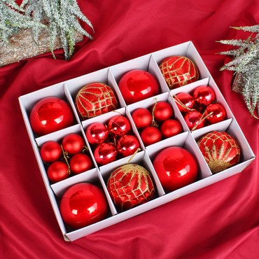 New Christmas Decorative Ball Pendant Creative Colored Ball Christmas Tree Pendant Round Christmas Ball Gift Box