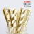 25 gold-plated straws 